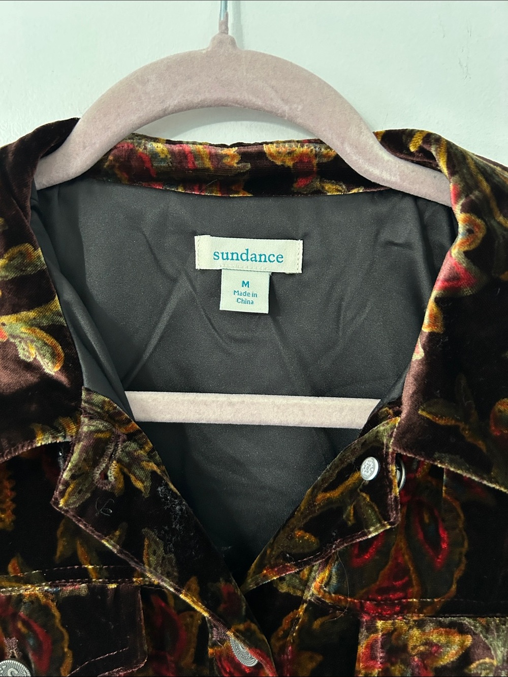 Sundance Jacket Wren Silk Blend Velvet Dark Floral Whimsigoth Fairy Medium - Picture 2 of 15